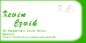 kevin czvik business card